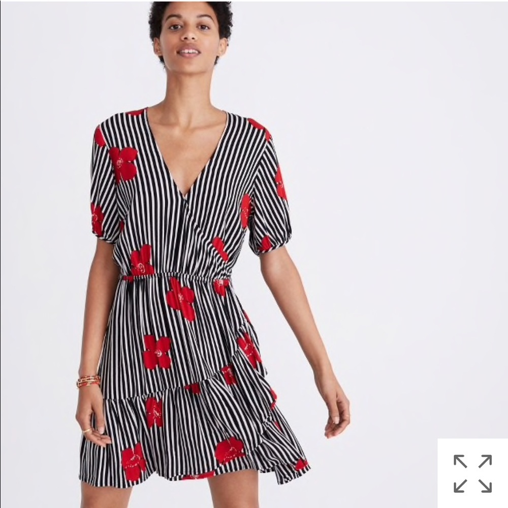 NWOT Madewell ruffle-wrap dress